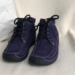 Purple Wolky Moccasin Style Suede Shoe EU size 39